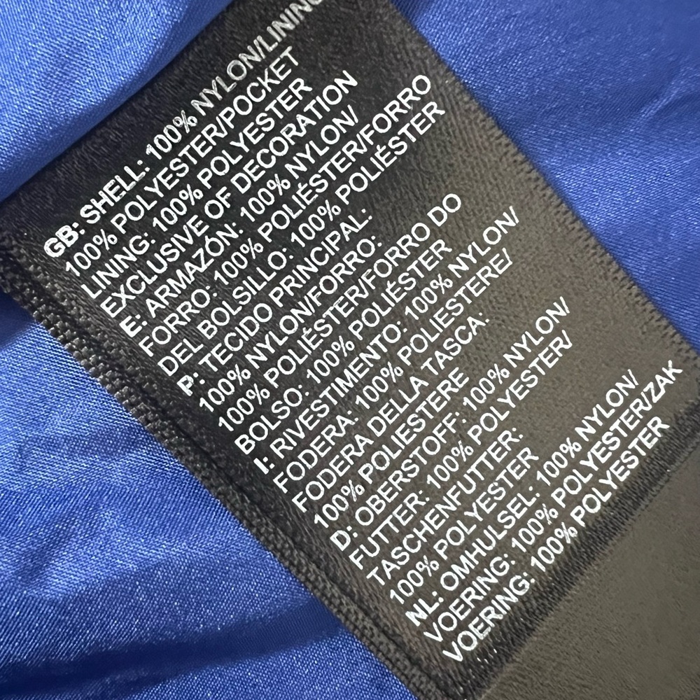 The North Face royal blue hooded windbreaker rain jacket size L - Picture 6 of 7